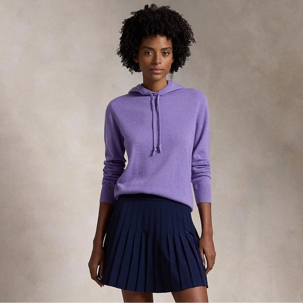 NWT Ralph Lauren Lilac Purple Washable e Hoodie Sweater RLX, Size M